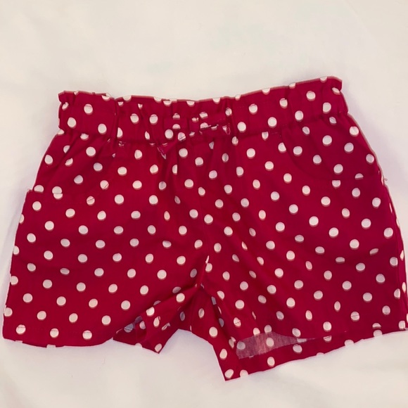 Gymboree Other - Gymboree Pink Cotton White Polkadots Summer Shorts Elastic Waist Size 5T